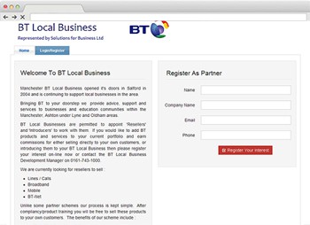 Introducer Referral System - BT website design