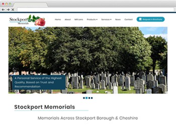 Stockport Memorials - Funeral Memorial and Headstone Website Design website design