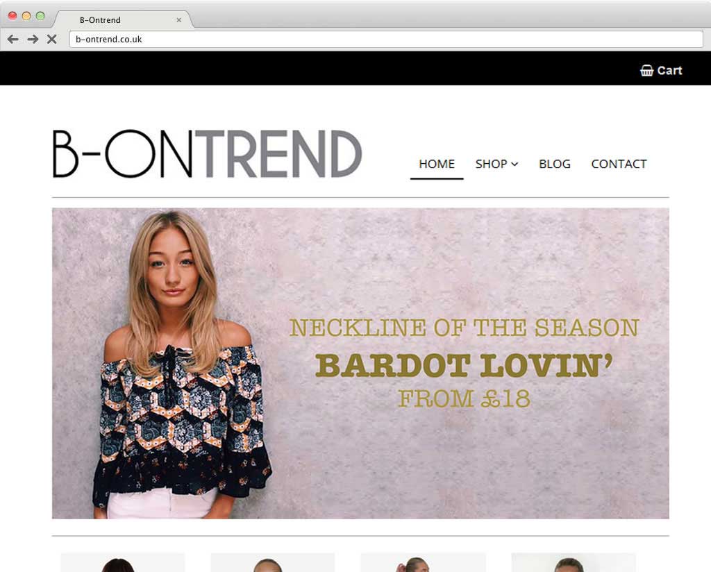 B-OnTrend boutique website 