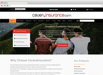 Cover4Insurance - Insurance Website Design website design