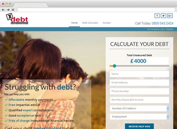 X-Debt - Debt company web development website design