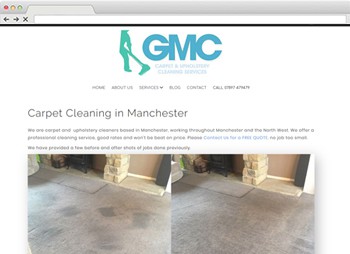 GMC Carpets - Carpet Cleaners Website Design Manchester website design