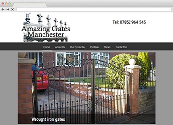 Amazing Gates - Wrought Iron Gates Website Manchester website design