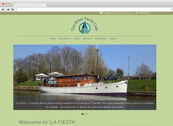 The River Yacht Cafe - River Thames Boat Cafe Web Design website design