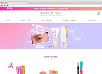 Full Brow Cosmetics - Beauty Product Website Design website design