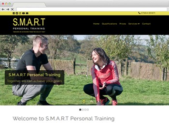 SMART Personal Training - Personal Trainer Web Design website design
