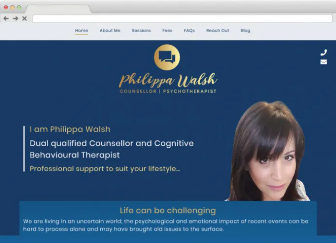 counselling and therapy website design
